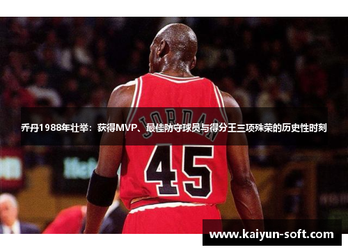 乔丹1988年壮举：获得MVP、最佳防守球员与得分王三项殊荣的历史性时刻